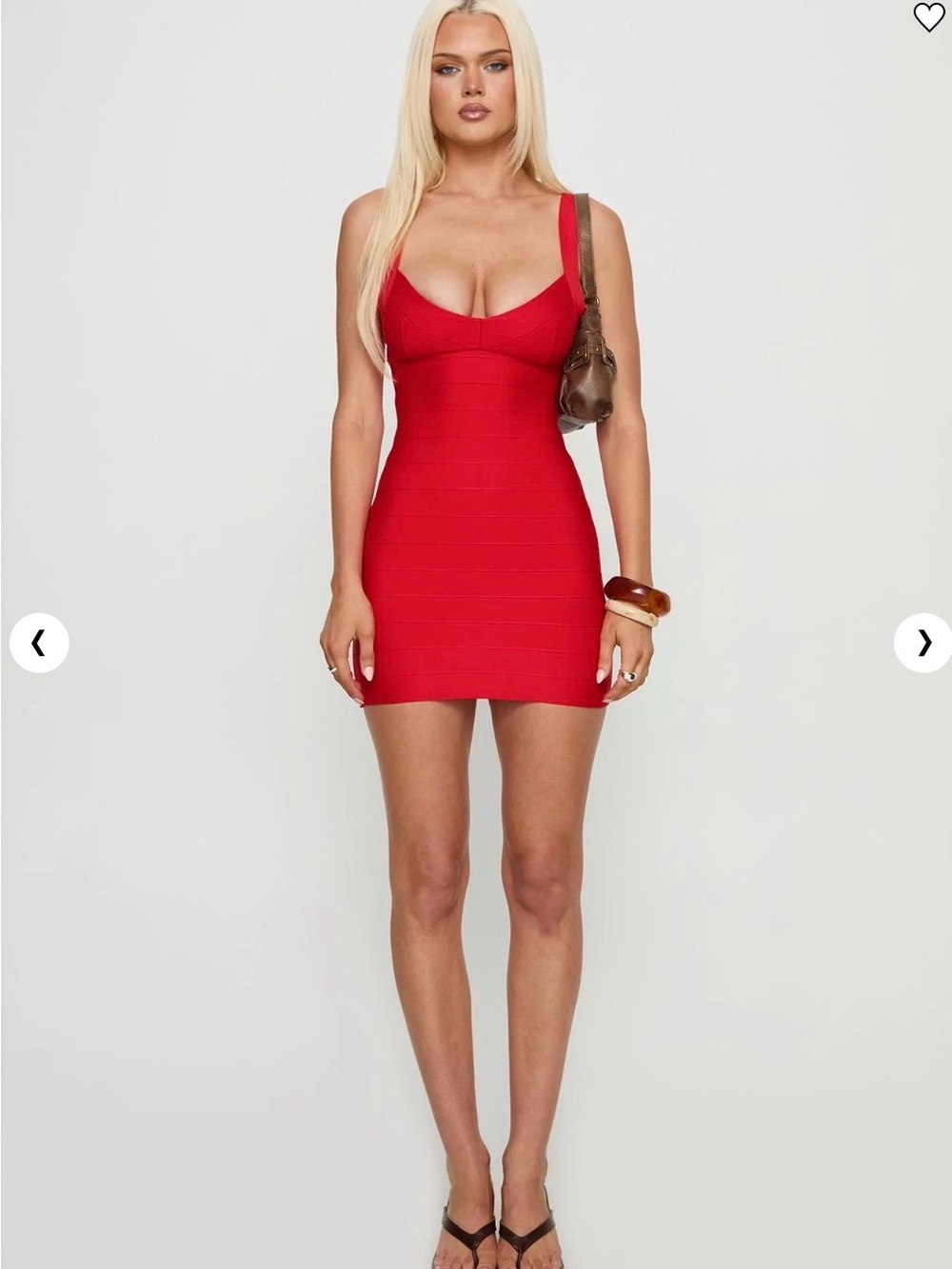 Princess Polly Red Bodycon Mini Dress with Bust Seam